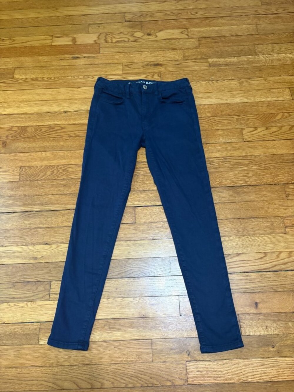 American Eagle Womens High Rise Jegging Size 6 Navy Blue Stretch Twill Chino